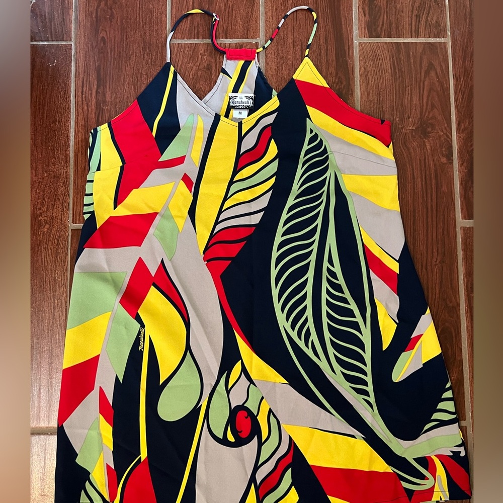 Manuhealii Colorful Abstract Mini Dress